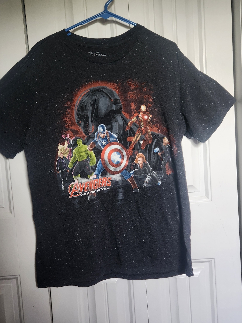 Marvel Avengers Graphic Short Sleeve - Black With Speks Mens XL Superhero Y2K